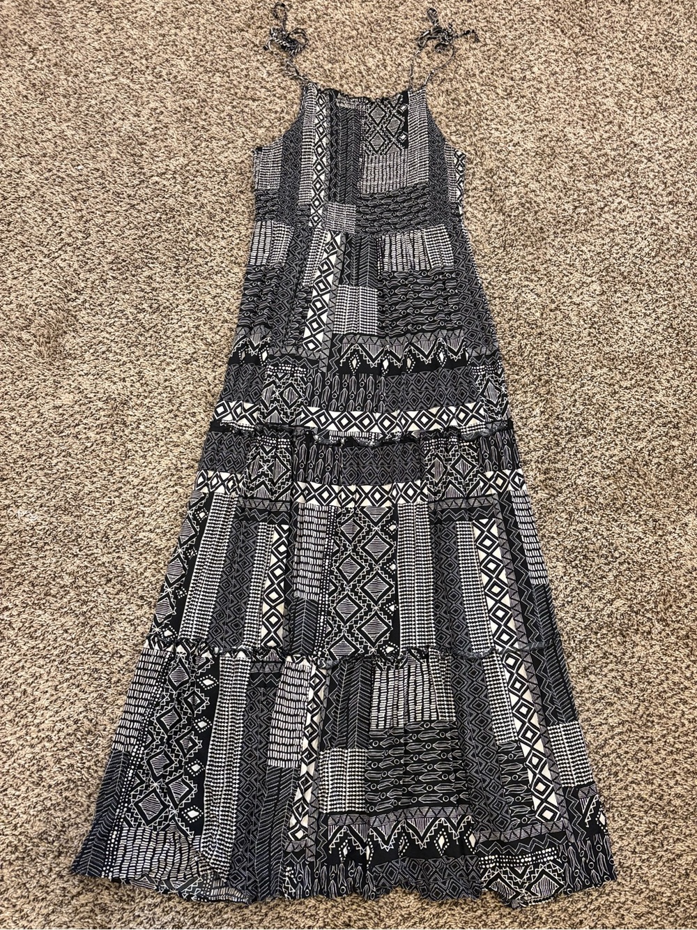 Black & White Patterned Maxi Dress - Wild  Fable